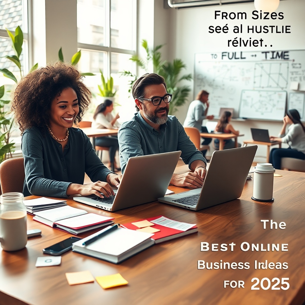 The Best Online Business Ideas to Transition from Side Hustles to Full-Time Income in 2025